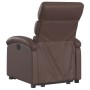 Sillón reclinable elevable eléctrico de cuero sintético marrón de , Sillones - Ref: Foro24-3204056, Precio: 334,70 €, Descuen...