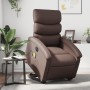 Sillón de masaje elevable eléctrico cuero sintético marrón de , Sillones - Ref: Foro24-3204063, Precio: 314,67 €, Descuento: %
