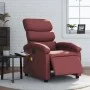 Sillón de masaje reclinable de cuero artificial rojo tinto de , Sillones - Ref: Foro24-3204037, Precio: 246,72 €, Descuento: %