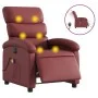 Sillón de masaje reclinable de cuero artificial rojo tinto de , Sillones - Ref: Foro24-3204037, Precio: 246,72 €, Descuento: %