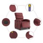 Sillón de masaje reclinable de cuero artificial rojo tinto de , Sillones - Ref: Foro24-3204037, Precio: 241,33 €, Descuento: %