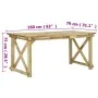 Mesa de jardín de madera 160x79x75 cm de vidaXL, Mesas de jardín - Ref: Foro24-44898, Precio: 191,94 €, Descuento: %
