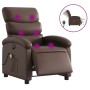 Sillón de masaje reclinable eléctrico cuero sintético marrón de , Sillones - Ref: Foro24-3204035, Precio: 247,74 €, Descuento: %