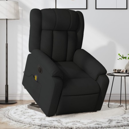 Sillón de masaje eléctrico reclinable elevable tela negro de , Sillones - Ref: Foro24-3205354, Precio: 336,96 €, Descuento: %