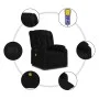 Sillón de masaje eléctrico reclinable elevable tela negro de , Sillones - Ref: Foro24-3205354, Precio: 354,32 €, Descuento: %