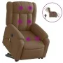 Sillón de masaje eléctrico reclinable elevable tela marrón de , Sillones - Ref: Foro24-3205356, Precio: 368,24 €, Descuento: %