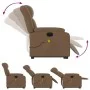 Sillón de masaje eléctrico reclinable elevable tela marrón de , Sillones - Ref: Foro24-3205356, Precio: 368,24 €, Descuento: %