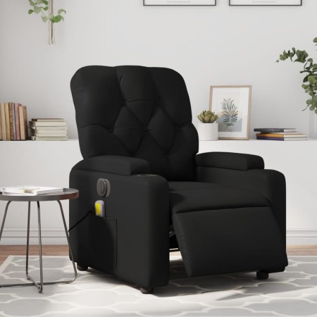 Sillón de masaje reclinable eléctrico cuero sintético negro de , Sillones - Ref: Foro24-3204765, Precio: 263,71 €, Descuento: %