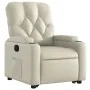 Sillón reclinable elevable cuero artificial color crema by , Armchairs - Ref: Foro24-3204773, Price: 283,87 €, Discount: %