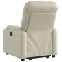 Sillón reclinable elevable cuero artificial color crema de , Sillones - Ref: Foro24-3204773, Precio: 278,60 €, Descuento: %