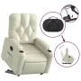 Sillón reclinable elevable cuero artificial color crema by , Armchairs - Ref: Foro24-3204773, Price: 283,87 €, Discount: %