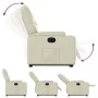 Sillón reclinable elevable cuero artificial color crema by , Armchairs - Ref: Foro24-3204773, Price: 283,87 €, Discount: %