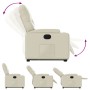 Sillón reclinable elevable cuero artificial color crema de , Sillones - Ref: Foro24-3204773, Precio: 278,60 €, Descuento: %