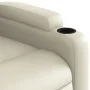 Sillón reclinable elevable cuero artificial color crema by , Armchairs - Ref: Foro24-3204773, Price: 283,87 €, Discount: %