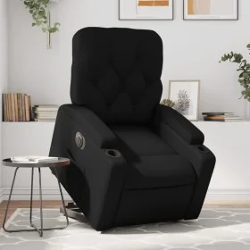 Sillón reclinable y elevable eléctrico cuero sintético negro de , Sillones - Ref: Foro24-3204786, Precio: 337,74 €, Descuento: %