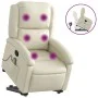 Sillón reclinable de masaje de pie cuero artificial color crema de , Sillones - Ref: Foro24-3204234, Precio: 297,27 €, Descue...
