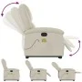 Sillón reclinable de masaje de pie cuero artificial color crema de , Sillones - Ref: Foro24-3204234, Precio: 297,27 €, Descue...