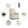Sillón reclinable de masaje de pie cuero artificial color crema de , Sillones - Ref: Foro24-3204234, Precio: 297,27 €, Descue...
