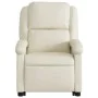 Sillón reclinable de masaje de pie cuero artificial color crema de , Sillones - Ref: Foro24-3204234, Precio: 297,27 €, Descue...