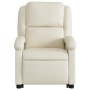 Sillón reclinable de masaje de pie cuero artificial color crema de , Sillones - Ref: Foro24-3204234, Precio: 284,25 €, Descue...