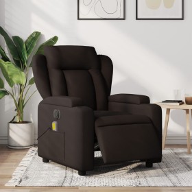 Sillón reclinable de masaje eléctrico tela marrón oscuro de , Sillones - Ref: Foro24-3204475, Precio: 300,90 €, Descuento: %