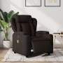 Sillón reclinable de masaje eléctrico tela marrón oscuro de , Sillones - Ref: Foro24-3204475, Precio: 300,90 €, Descuento: %