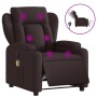 Sillón reclinable de masaje eléctrico tela marrón oscuro de , Sillones - Ref: Foro24-3204475, Precio: 300,90 €, Descuento: %