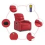 Sillón de majaje elevable eléctrico cuero artificial rojo de , Sillones - Ref: Foro24-3206625, Precio: 405,79 €, Descuento: %