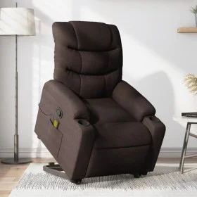 Silla de masaje reclinable de pie de tela marrón oscuro de , Sillones - Ref: Foro24-3206659, Precio: 352,76 €, Descuento: %