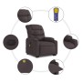 Silla de masaje reclinable de pie de tela marrón oscuro de , Sillones - Ref: Foro24-3206659, Precio: 327,04 €, Descuento: %