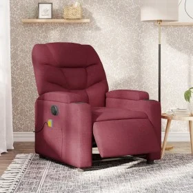 Sillón de masaje reclinable eléctrico tela rojo tinto de , Sillones - Ref: Foro24-3204587, Precio: 283,81 €, Descuento: %