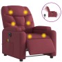 Sillón de masaje reclinable eléctrico tela rojo tinto de , Sillones - Ref: Foro24-3204587, Precio: 277,88 €, Descuento: %