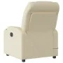 Sillón reclinable de masaje eléctrico tela color crema de , Sillones - Ref: Foro24-3204593, Precio: 284,41 €, Descuento: %