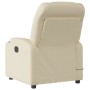 Sillón reclinable de masaje eléctrico tela color crema de , Sillones - Ref: Foro24-3204593, Precio: 279,23 €, Descuento: %