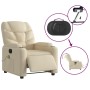 Sillón reclinable de masaje eléctrico tela color crema de , Sillones - Ref: Foro24-3204593, Precio: 279,23 €, Descuento: %