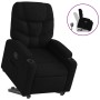 Sillón reclinable elevable tela negro de , Sillones - Ref: Foro24-3204598, Precio: 262,55 €, Descuento: %