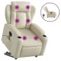 Elektrischer Aufsteh-Massagesessel aus Kunstleder in Cremefarbe. von , Sessel - Ref: Foro24-3204566, Preis: 393,84 €, Rabatt: %