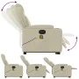 Elektrischer Aufsteh-Massagesessel aus Kunstleder in Cremefarbe. von , Sessel - Ref: Foro24-3204566, Preis: 393,84 €, Rabatt: %