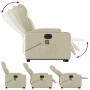 Sillón de masaje elevable eléctrico cuero sintético crema de , Sillones - Ref: Foro24-3204566, Precio: 368,84 €, Descuento: %