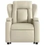 Elektrischer Aufsteh-Massagesessel aus Kunstleder in Cremefarbe. von , Sessel - Ref: Foro24-3204566, Preis: 393,84 €, Rabatt: %