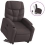 Sillón reclinable elevable tela marrón oscuro de , Sillones - Ref: Foro24-3204601, Precio: 264,29 €, Descuento: %