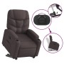Sillón reclinable elevable tela marrón oscuro de , Sillones - Ref: Foro24-3204601, Precio: 264,29 €, Descuento: %