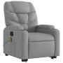Sillón de masaje reclinable de pie de tela gris claro de , Sillones - Ref: Foro24-3204608, Precio: 282,78 €, Descuento: %