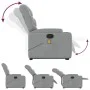 Sillón de masaje reclinable de pie de tela gris claro de , Sillones - Ref: Foro24-3204608, Precio: 298,42 €, Descuento: %
