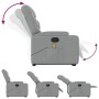 Sillón de masaje reclinable de pie de tela gris claro de , Sillones - Ref: Foro24-3204608, Precio: 282,78 €, Descuento: %