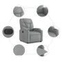 Sillón eléctrico reclinable elevable de tela gris claro de , Sillones - Ref: Foro24-3204620, Precio: 332,12 €, Descuento: %