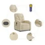 Silla de masaje reclinable de pie de tela color crema de , Sillones - Ref: Foro24-3204617, Precio: 320,06 €, Descuento: %
