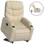 Sillón eléctrico reclinable elevable de tela color crema by , Armchairs - Ref: Foro24-3204629, Price: 333,86 €, Discount: %