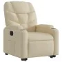 Sillón eléctrico reclinable elevable de tela color crema by , Armchairs - Ref: Foro24-3204629, Price: 333,86 €, Discount: %