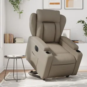 Sillón elevable eléctrico cuero artificial capuchino de , Sillones - Ref: Foro24-3204564, Precio: 364,54 €, Descuento: %